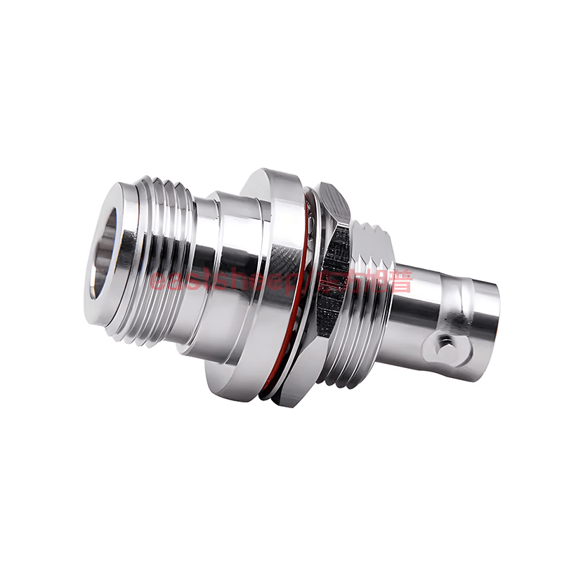 Eastsheep RF Adapter N/BNC-KYK N Female to BNC Female Waterproof Ring Nut Through-Wall Fixing 6G 1 Piece