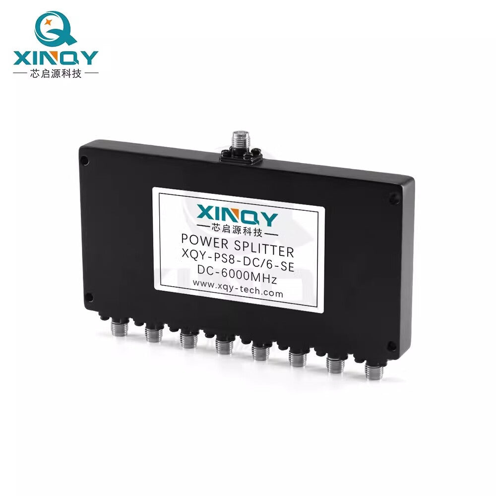XINQY DC-6G Resistive Power Divider, SMA 8-way splitter, 0-6000MHz professional test clock line, low-frequency shortwave, 0-3GHz.