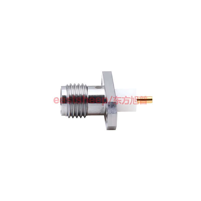 Eastsheep RF Connector, Stainless Steel SMA Female 2-Hole Flange Mounting SMA-KFD46CG DC-18G, 1 piece per pack