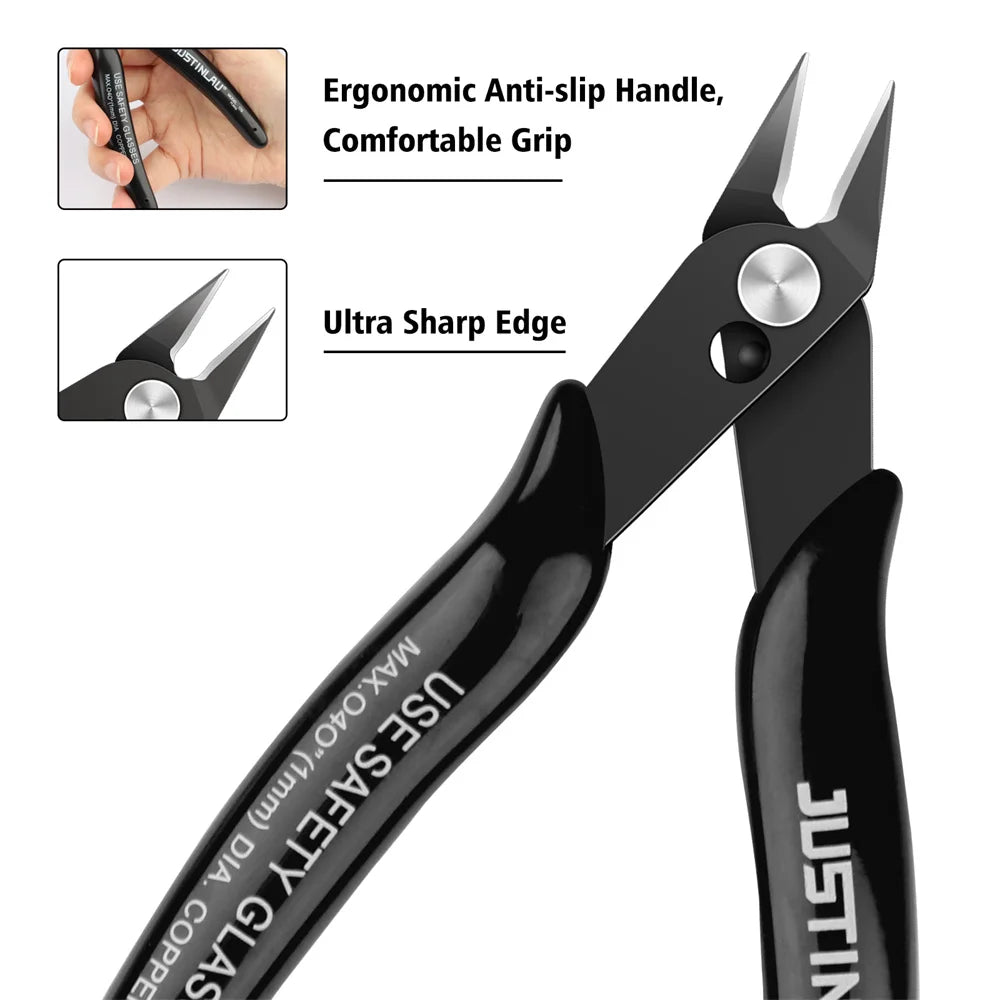 Mini Pointed Nose Pliers Model Pliers,1 Pair,Wire and Cable Cutter,Metal,Horizontal Pliers,Convenient, Durable and Reliable Tool