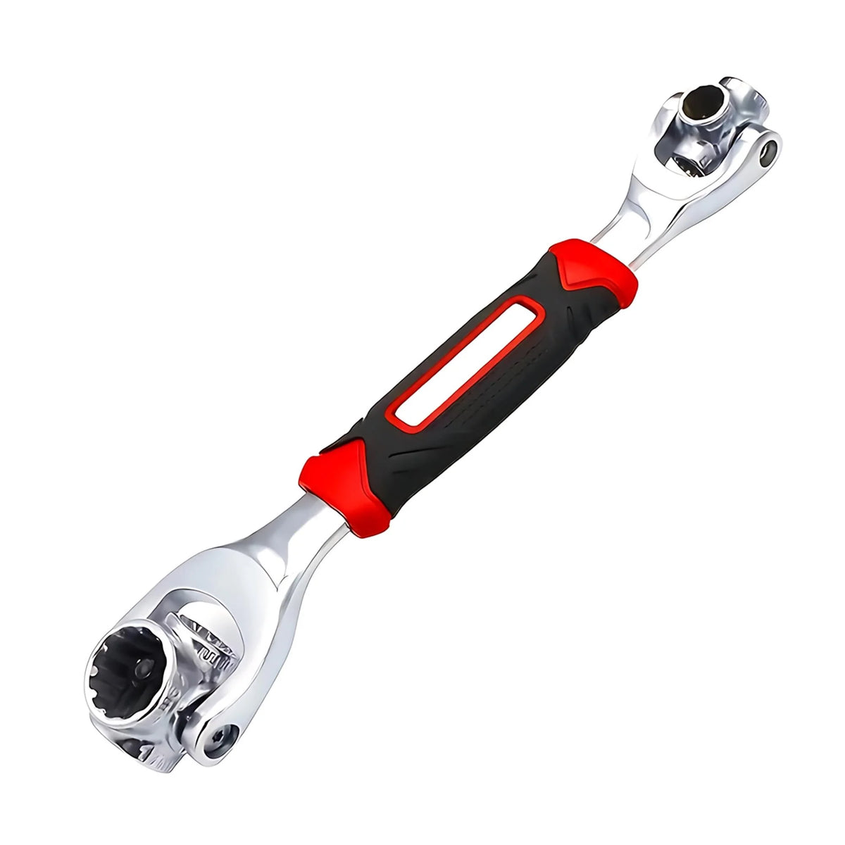 52-in-1 Multi-Functional Socket Wrench Set 360 Degree Rotating Dog Bone Design Universal Spline Wrench 8-19mm Heavy Duty Hardware Tool for Car Auto Repair Bicycle Motorcycle Maintenance