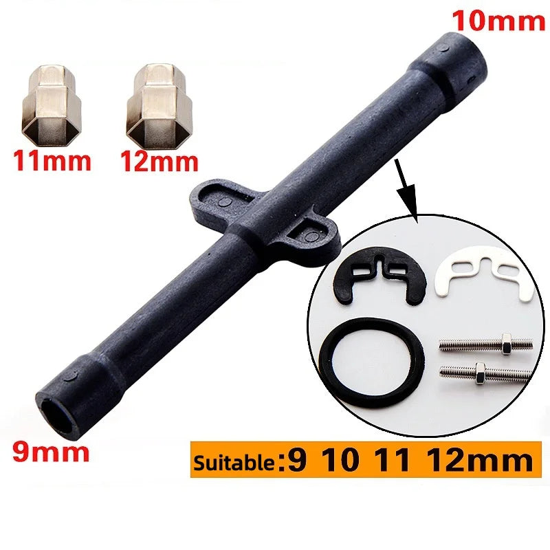 Plumbing Key 9/10/11/12mm Tap Wrench Flume Wrench Sink Faucet Socket Wrench Plumbing Tools Wrench Multifunctional Plumbing Tool