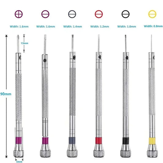 0.8-1.6mm Steel Screwdriver for Watch Repairing Portable Watch Tools Band Removal with Mini Link Pins Watchmaker Tools
