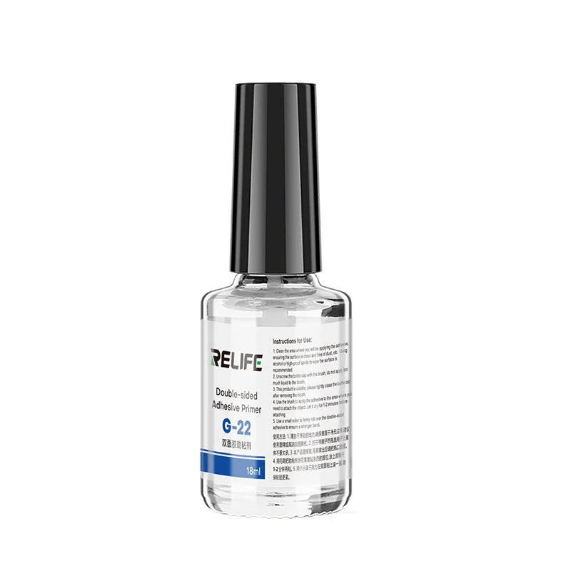 RELIFE G-22 18ml Double-sided Adhesive Primer Built-in Brush Threaded Mouth for Phone Frame Car Plastic Glass Repair