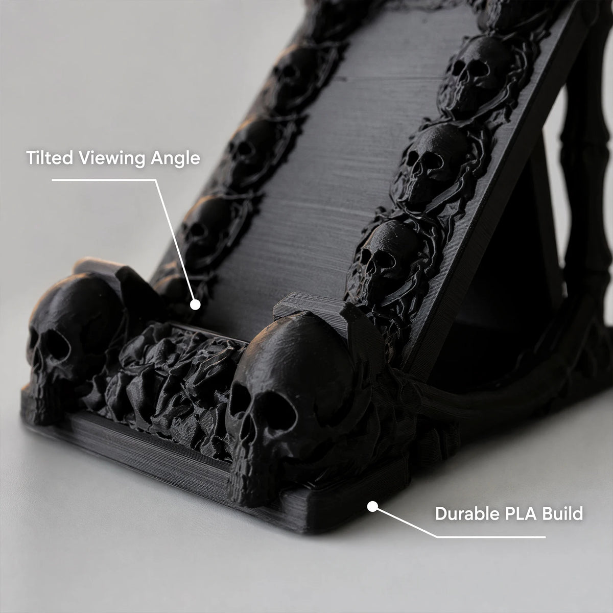 Gothic Skull Holder Skull Shaped Mobile Holders Creative Gothic Desktop Ornament for Home Office Bedroom Decors