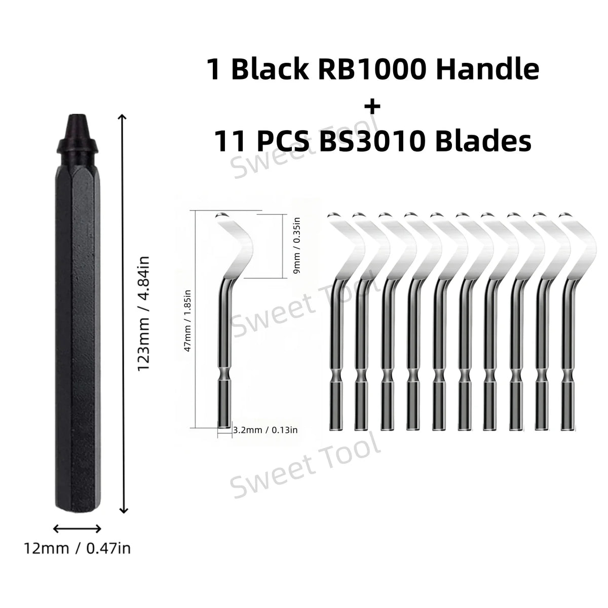 Deburring Tool Metal Handle with 1/10/11 Swivel Blades Burr Removal Reamer Tool for Plastic Metal Copper PVC Resin 3D Printing