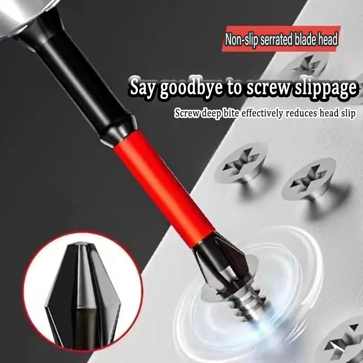Anti Slip Bits Magnetic Screwdriver Bit Set S2 Alloy Steel Impact Resistance Bits-3/6/12Pcs Suitable for Electric Drills