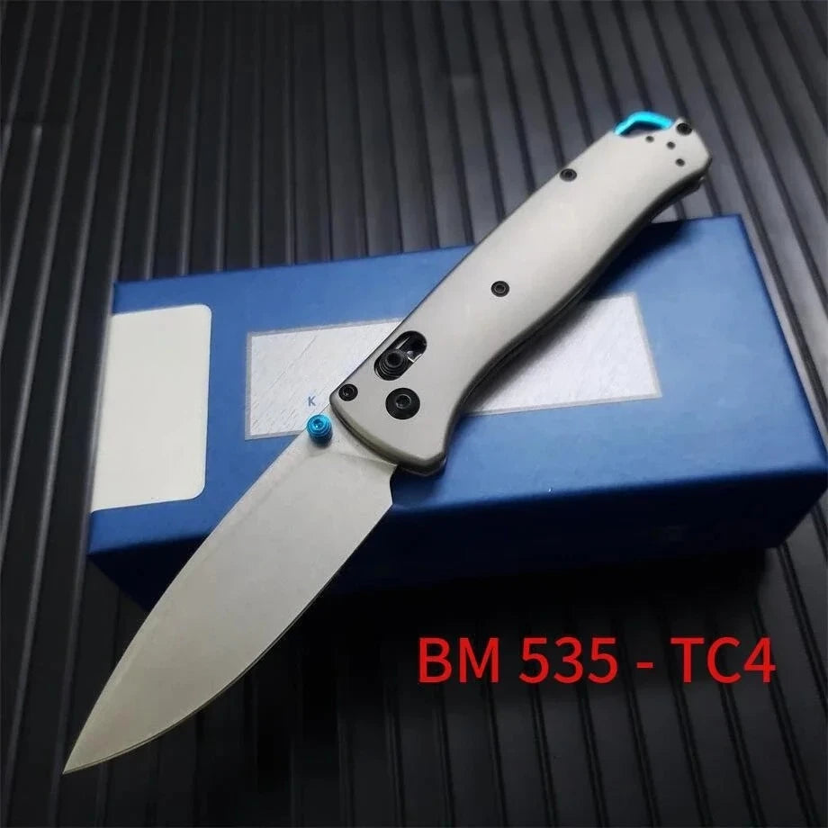 BM 533/535 Bugout Damascus Folding Knife Outdoor Camping Hiking Cutting Tools EDC Fishing Knife Gift for Men
