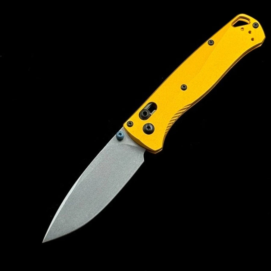 BM535BK-07 Bugout Axis Lock Folding Knives D2 Blade with Aluminum Handle Drop Point Blade Outdoor Camping Hunting Pocket Knives
