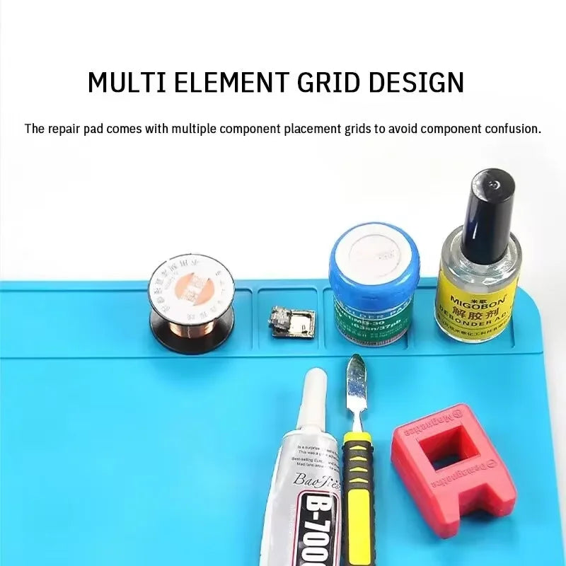 Soldering Mat ESD Antistatic Heat Resistant Insulation Work Mat Multi Component Placement Heat Insulation Pad