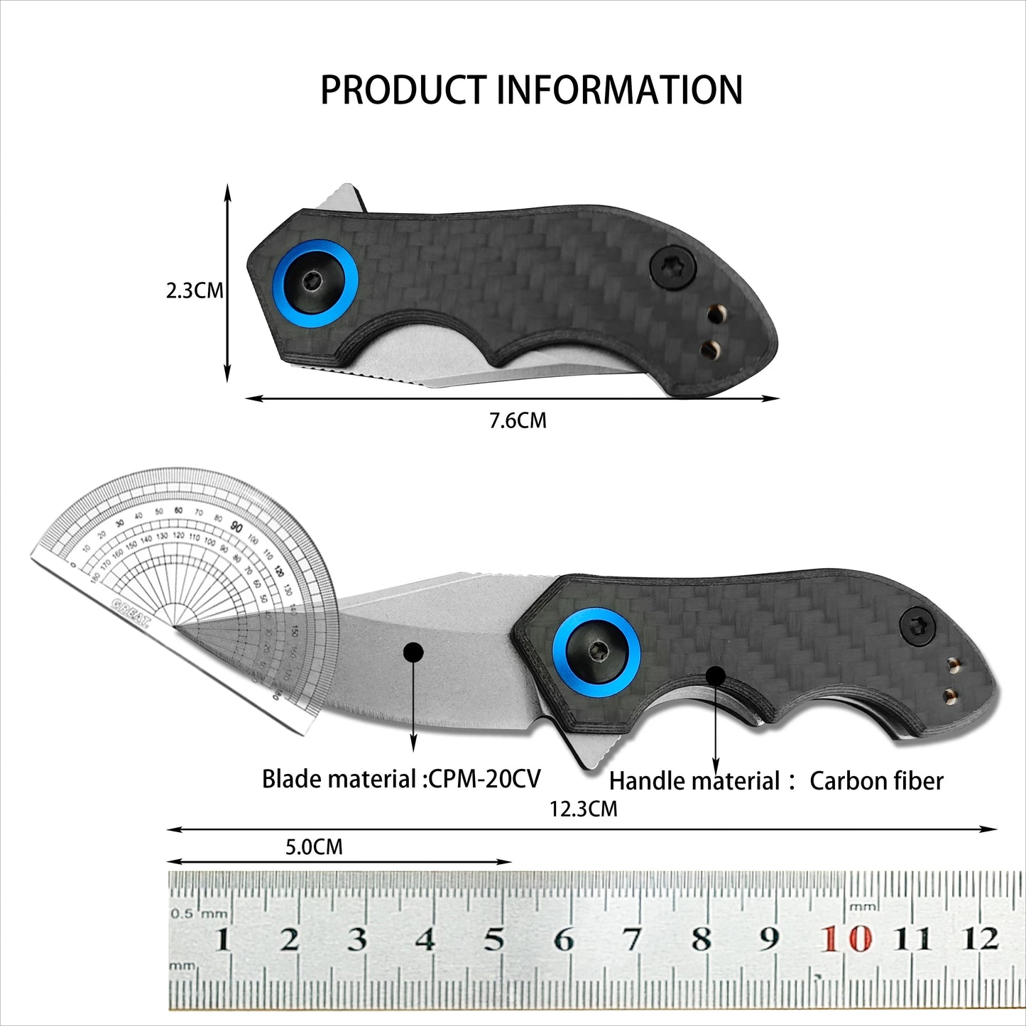 0022 Folding Knife High Hardness Wear-resistant Hiking Jungle Exploration Survival Travel Camping Multi-functional Practical Portable Tool