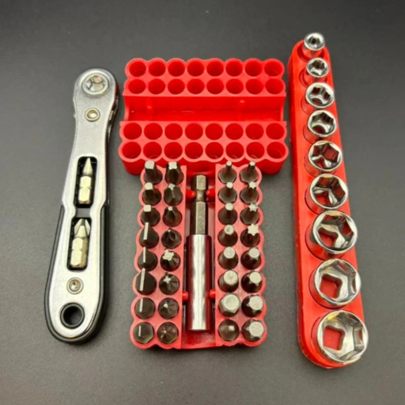 1/4 Bi Directional Mini Ratchet Screwdriver Set Multi Functional Home DIY Manual Tool, Suitable for Small Space Use
