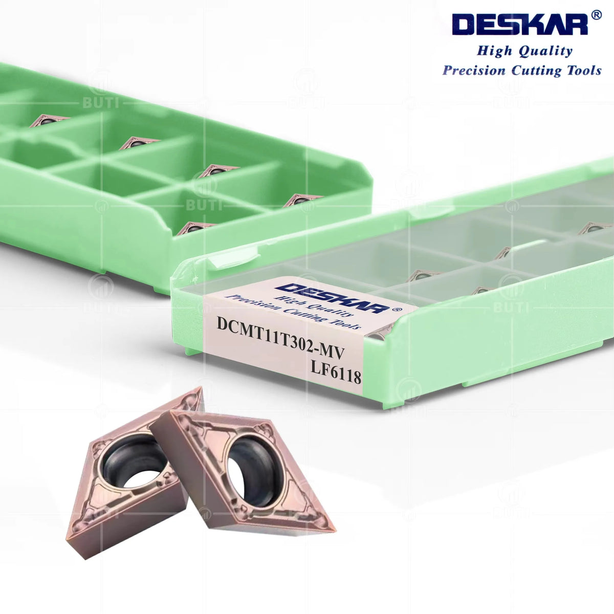 DESKAR 100% Original Lathe Cutter Tools DCMT11T302-MV LF6018 LF6118 Inner Hole Turning Blade Used For Processing Stainless Steel