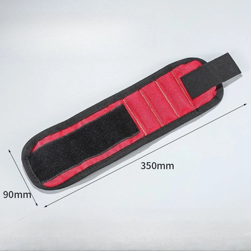 3 Rows 9 Magnets Strong Magnetic Wristband, Portable Powerful Magnet Wrist Tool Holder for Screws Hardware Repair