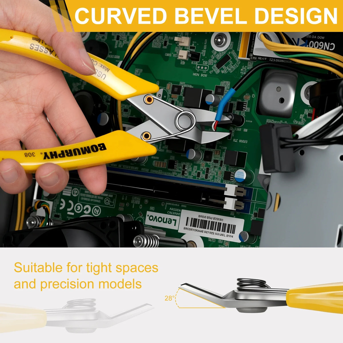 Stainless Steel Diagonal Pliers High Hardness and Precision Electronic Wire Cutting Nipper Phone Repair Cable Wire Cutter Tool