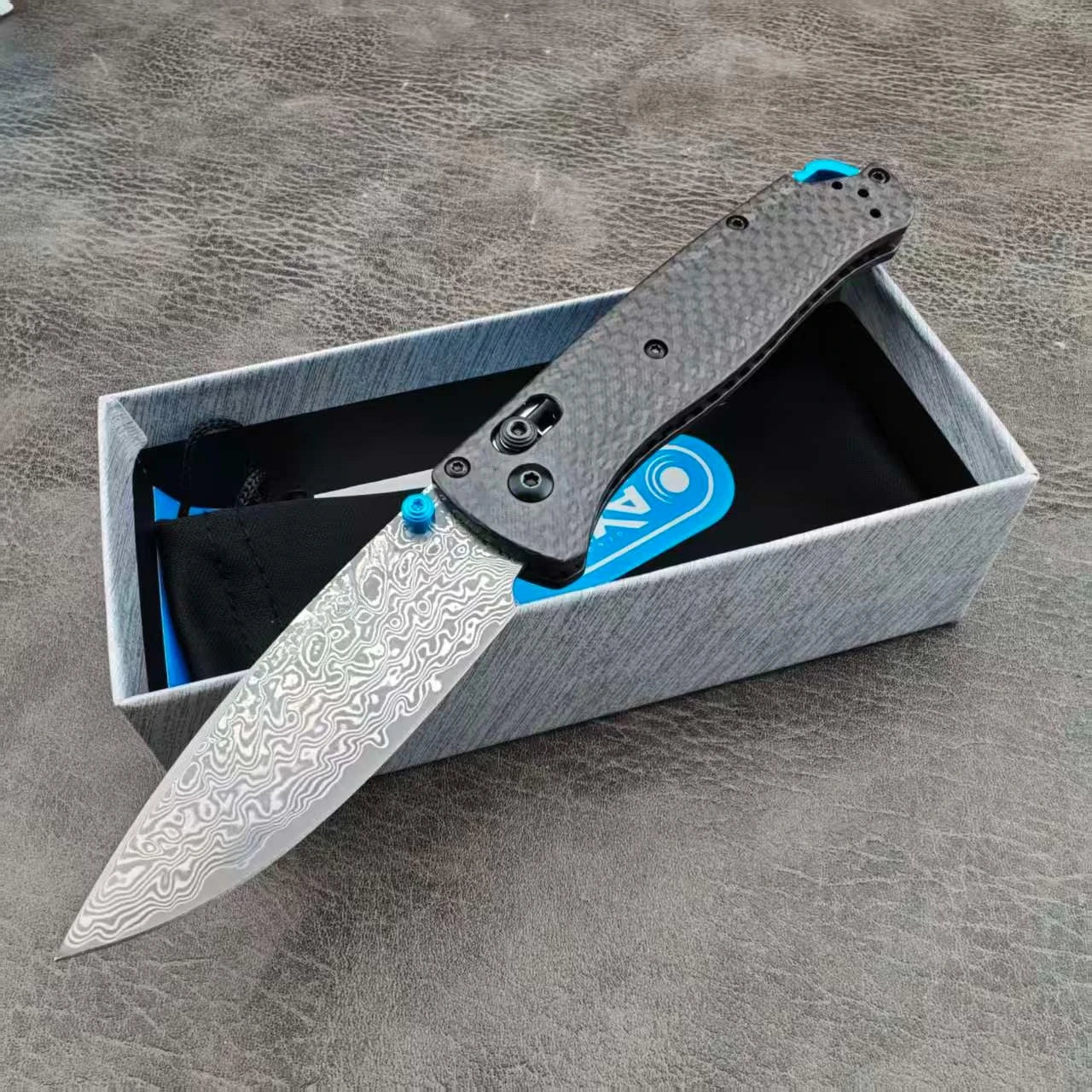 Outdoor Pocket Knife - BM 535/ 533-3 AXIS Multifunctional Folding Knife, Utility Folder Tools, Carbon Fiber/ G10 Handle, with Pocket Clip, for Camping, Adventure Exploration, Hiking, Portable Fruit Cutter