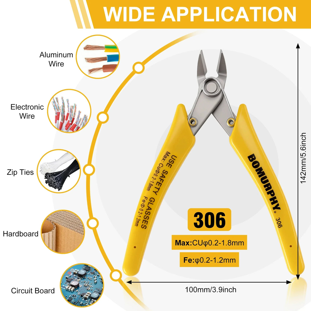 Stainless Steel Diagonal Pliers High Hardness and Precision Electronic Wire Cutting Nipper Phone Repair Cable Wire Cutter Tool