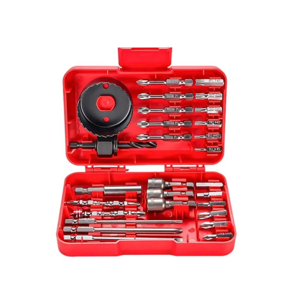 Screwdriver Drill Bit Set Strong Magnetic Hex Shank Mixed Bits For Impact Driver Electric Drill Wood Metal Repair With Case