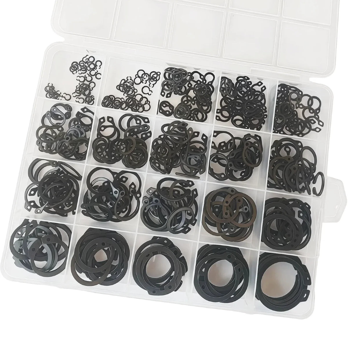 285/392/449Pcs M3-M25 Black Alloy Steel C Clip External Circlip Set Snap Ring Retaining Ring for Shaft Bearing Hardware