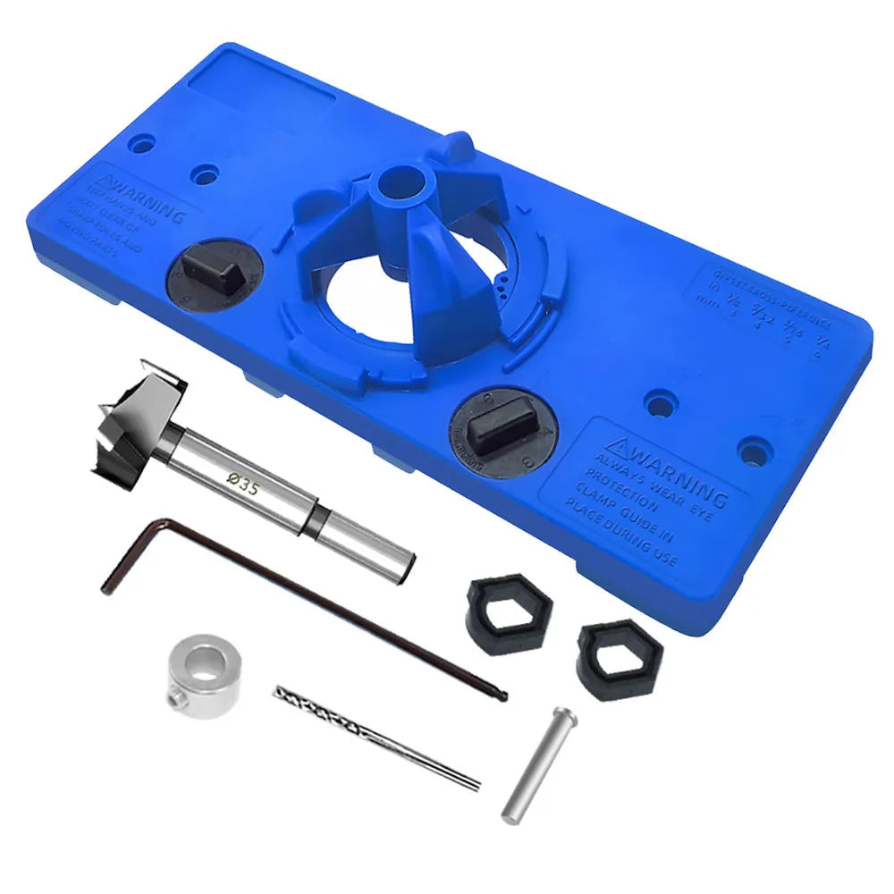 Concealed 35MM Cup Style Hinge Jig Boring Hole Drill or 35MM Concealed Hinge Jig Kit For Wood Hole Locator Hinge Jig Drill Guide