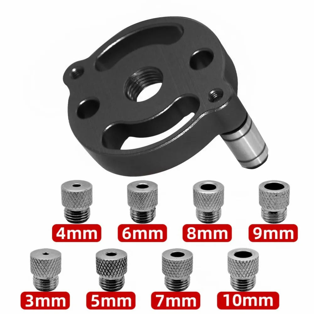3-10mm Dowel Jig Kit - Self Centering Drill Guide Locator with 8 Steel Bushing -Woodworking Aluminum Alloy Hole Puncher