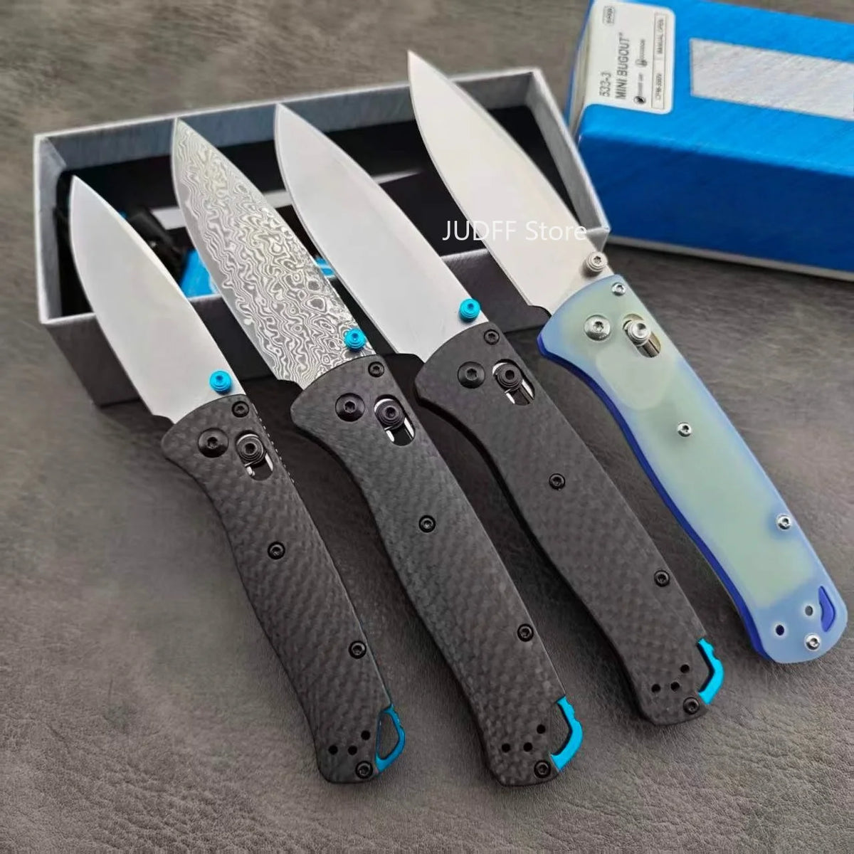 Outdoor Pocket Knife - BM 535/ 533-3 AXIS Multifunctional Folding Knife, Utility Folder Tools, Carbon Fiber/ G10 Handle, with Pocket Clip, for Camping, Adventure Exploration, Hiking, Portable Fruit Cutter