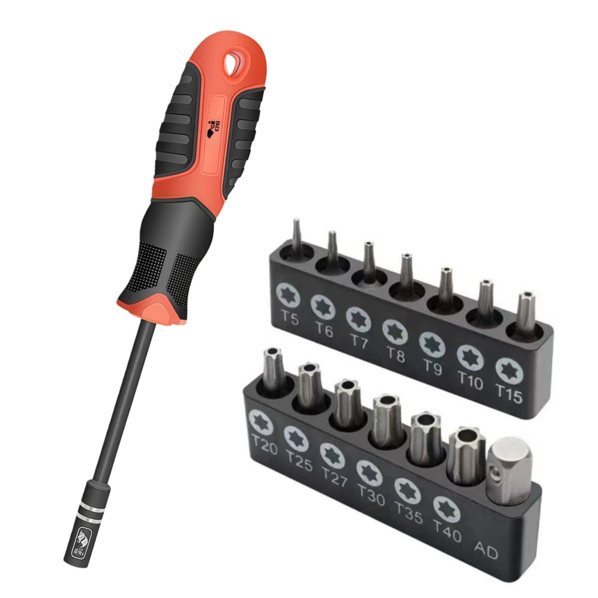 Torx Screwdriver Bit Set Tamper Proof Security Drill Bits 25mm Long Flat Head 1/4” Hex Screw Driver Hand Tools T5-T40