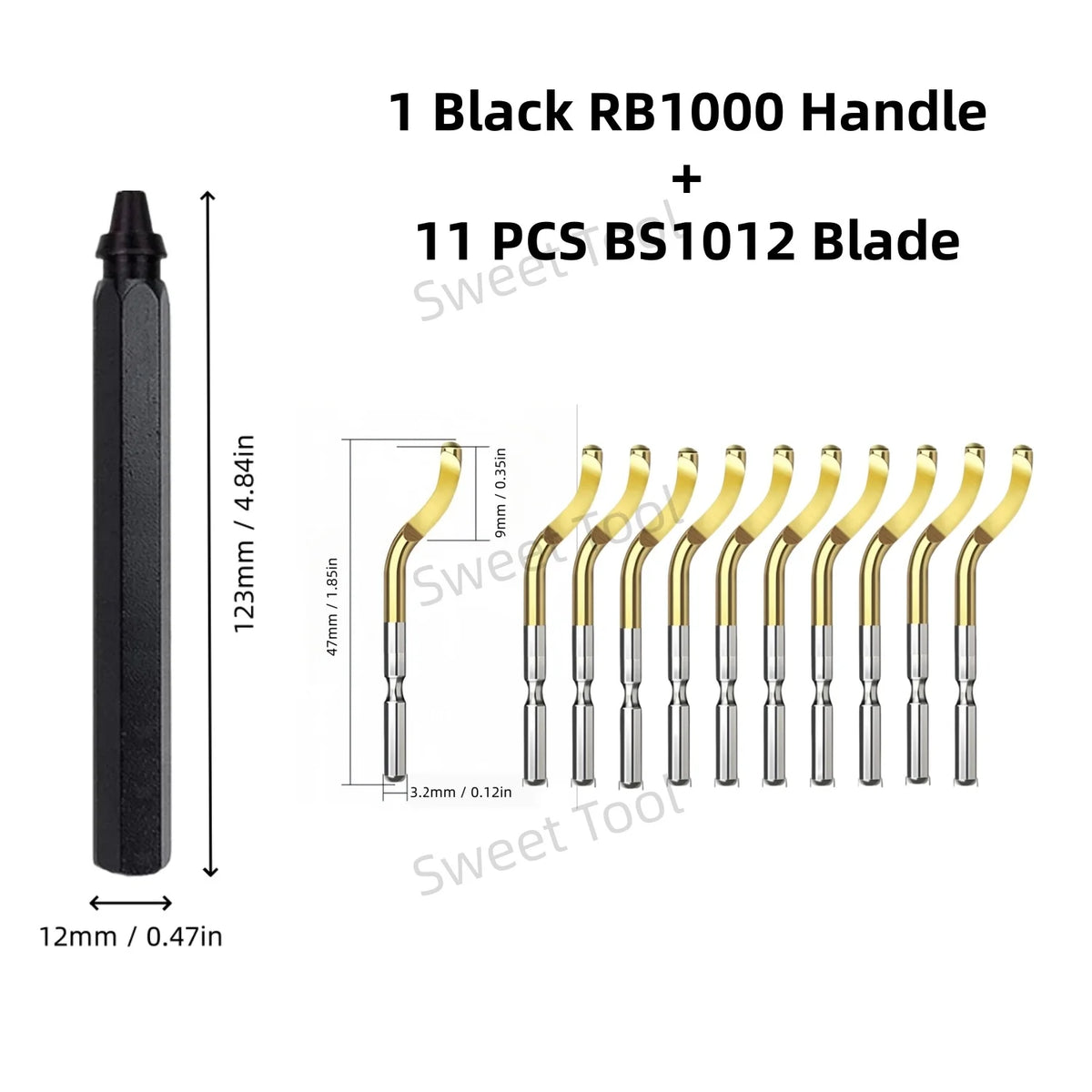 Deburring Tool Metal Handle with 1/10/11 Swivel Blades Burr Removal Reamer Tool for Plastic Metal Copper PVC Resin 3D Printing