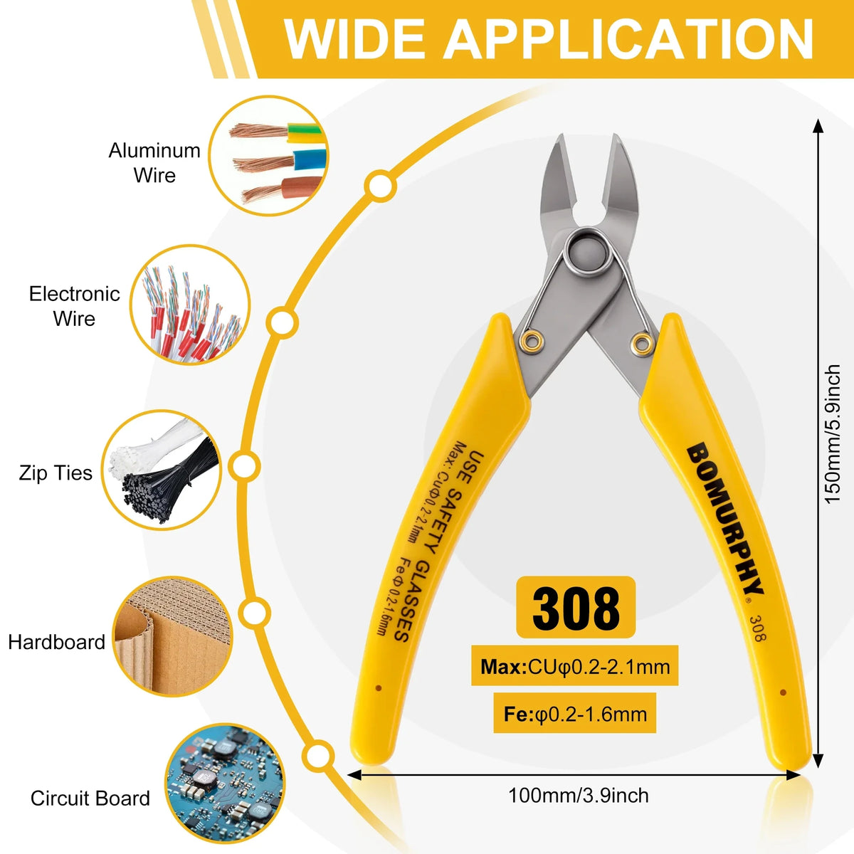 Stainless Steel Diagonal Pliers High Hardness and Precision Electronic Wire Cutting Nipper Phone Repair Cable Wire Cutter Tool