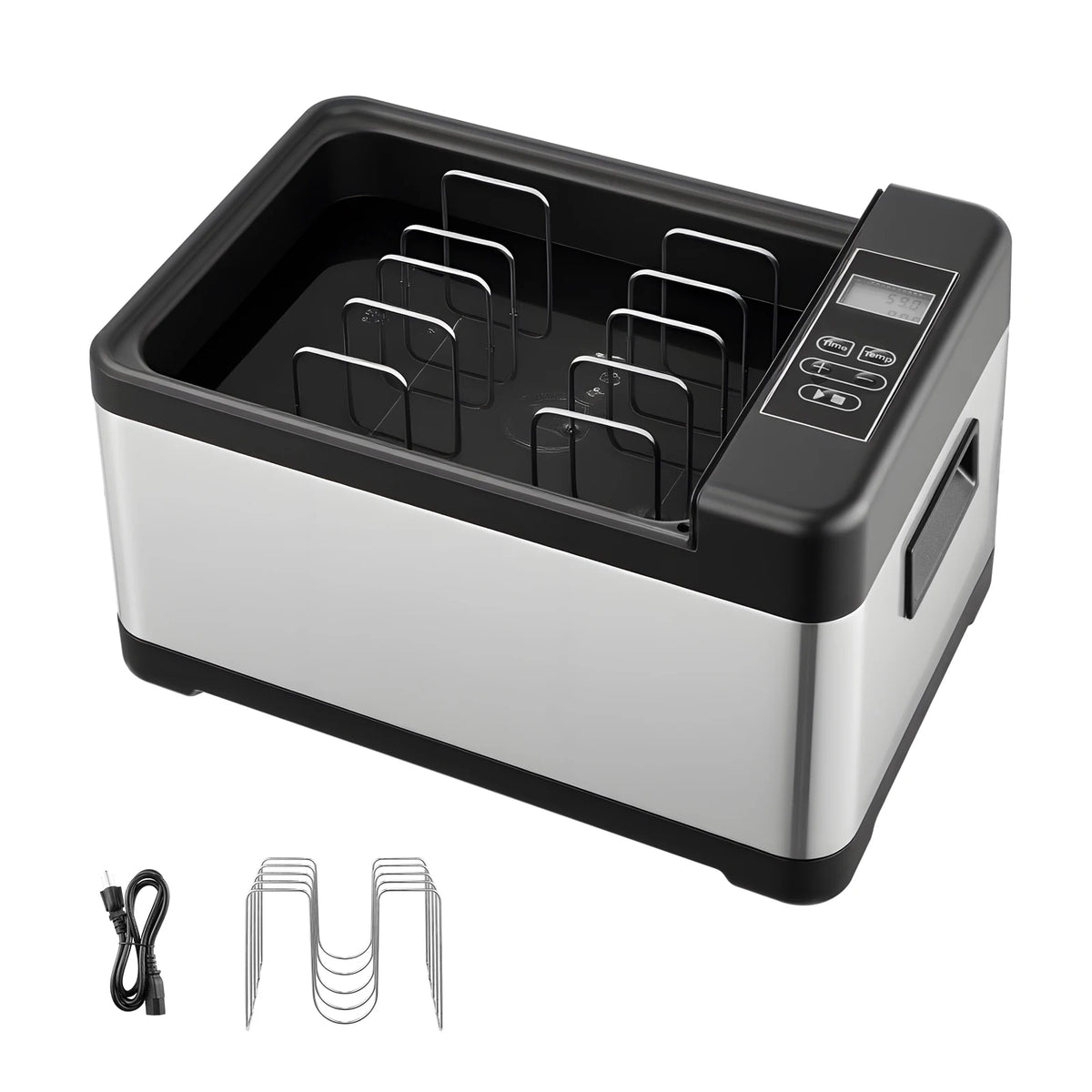SucceBuy 800 W Sous Vide Cooker with LED Digital Display Glass Lid Precise Temperature & Timer Control for Family & Friends