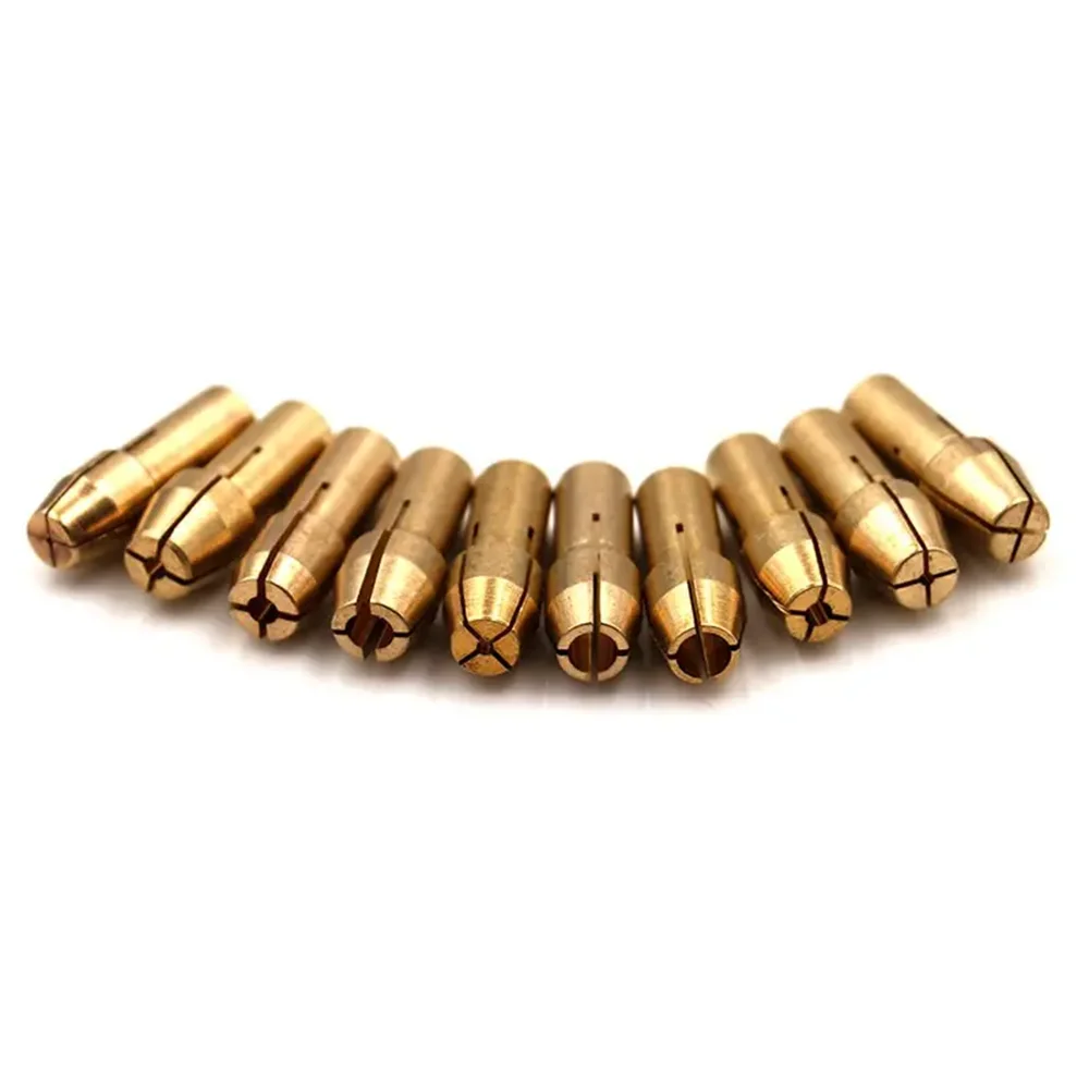 10Pcs/Set Mini Drill Chucks Adapter 0.5mm-3.2mm Mini Drill Chucks Chuck Adapter Micro Collet Brass For Power Rotary Tool