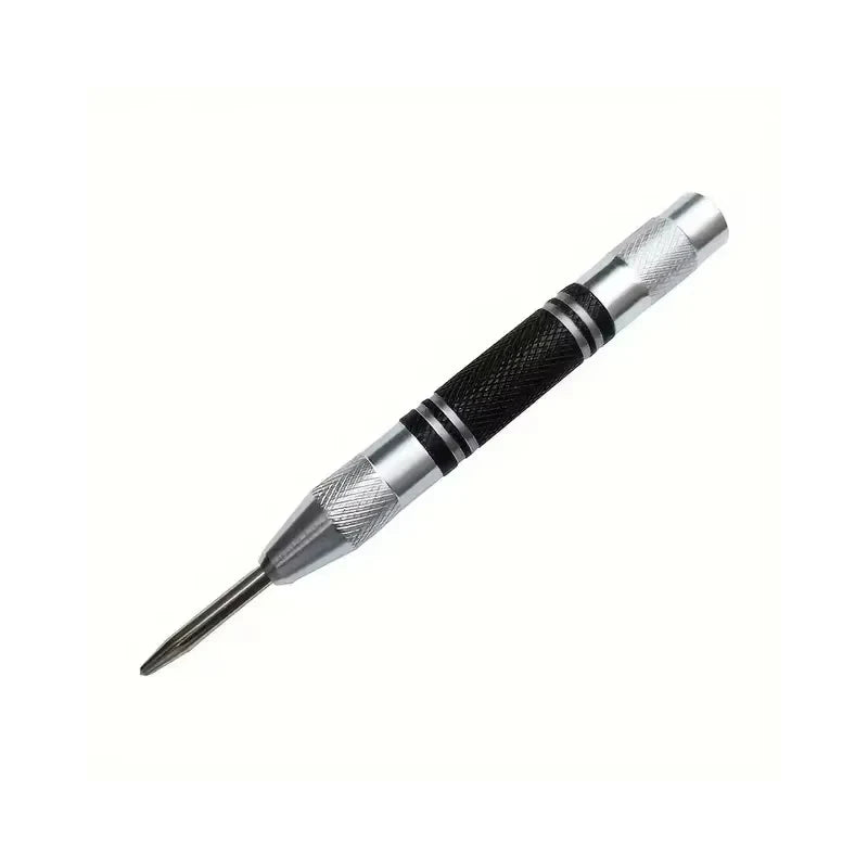 Adjustable Automatic Center Punch Spring Loaded Locator for Woodworking Metal Drill Center Pin Press Dent Marker Hand Tool