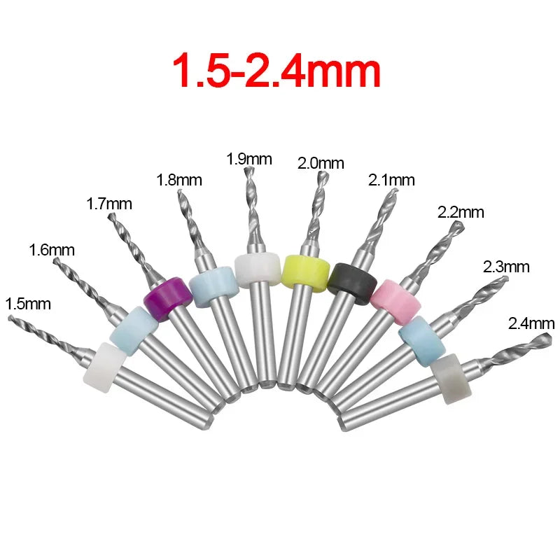 0.1-3.0mm Print Circuit Board Drill Bits Carbide Micro Drill Bits CNC PCB Twist Dril