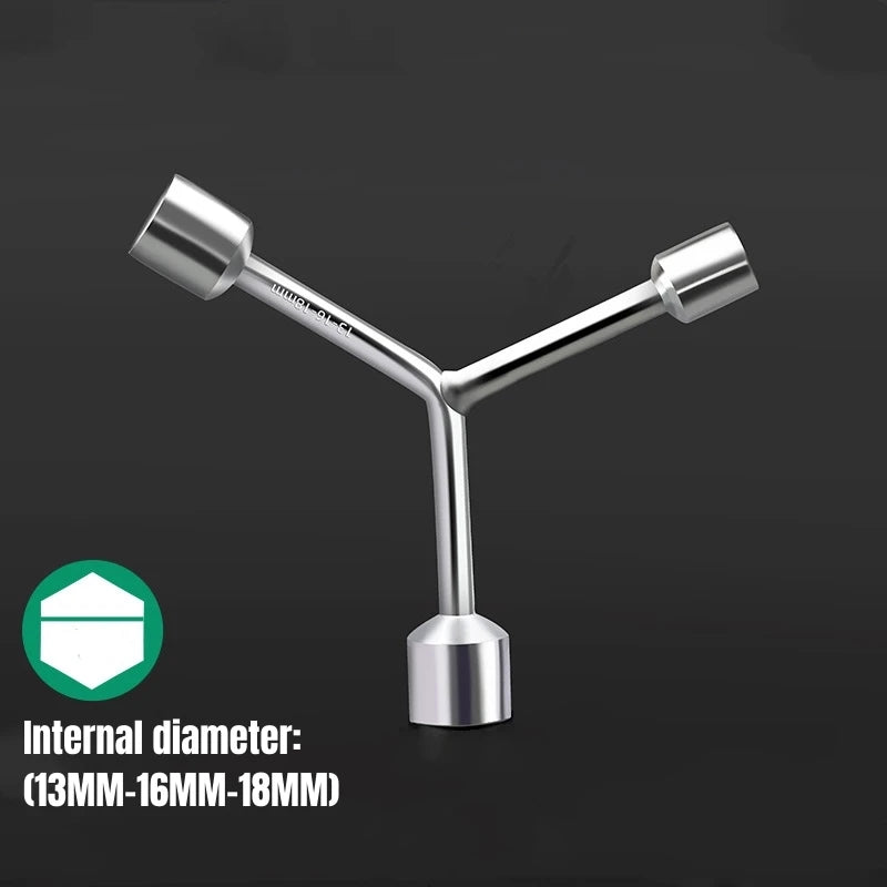 Household Triangular Socket Wrench Pragmatic Y-type Tri-fork Wrench Three-prong Wrench Bicycle Household Disassembly Repair Tool