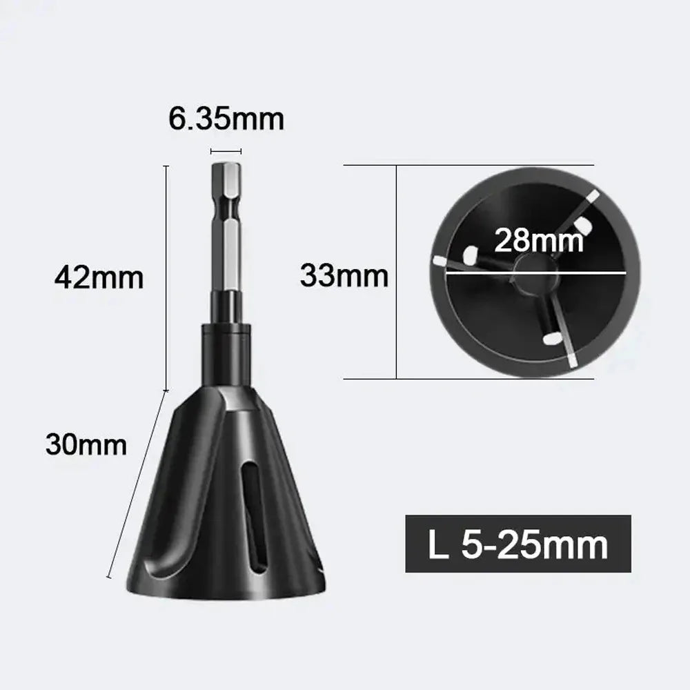 Deburring External Chamfer Tool Tungsten Carbide Blade Bolt Thread Repair Burr Removal for Metal Chamfer Bit With Hex Shank