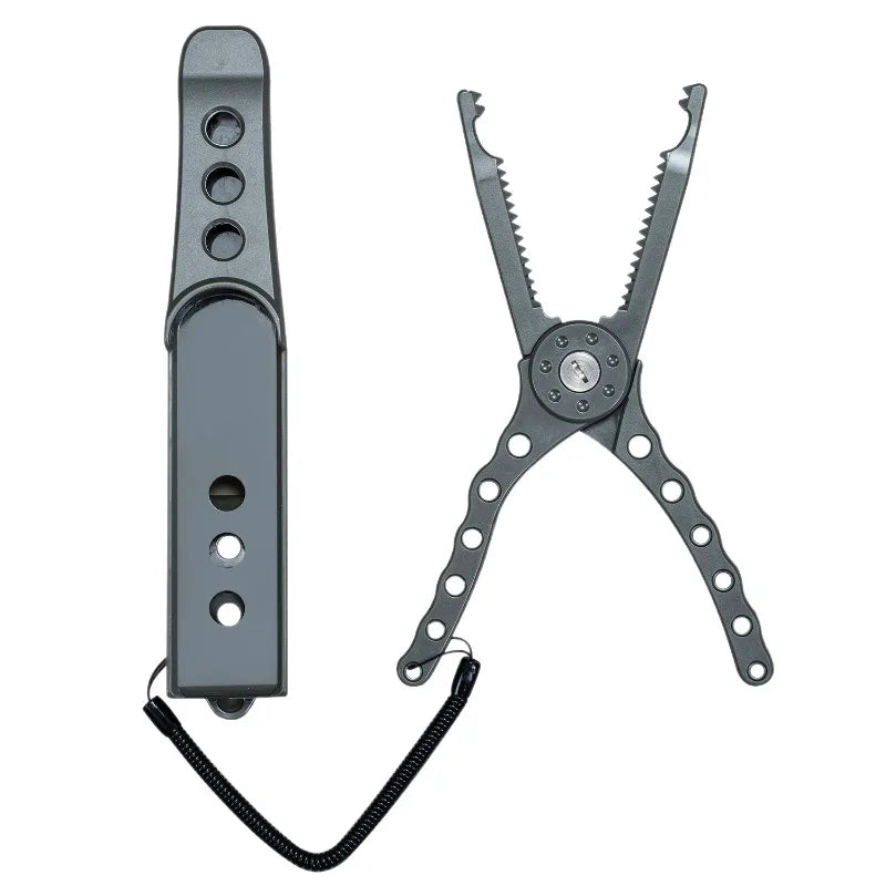 Fish Lip Gripper Fish Mouth Grabber with Storage Sleeve and Coil Lanyard