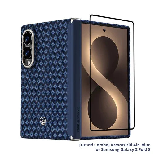 Benks ArmorGrid Air for Samsung Z Fold 8 Black Case Front Frame Built with Kevlar Hinge Protection Screen Protector Ultra Slim