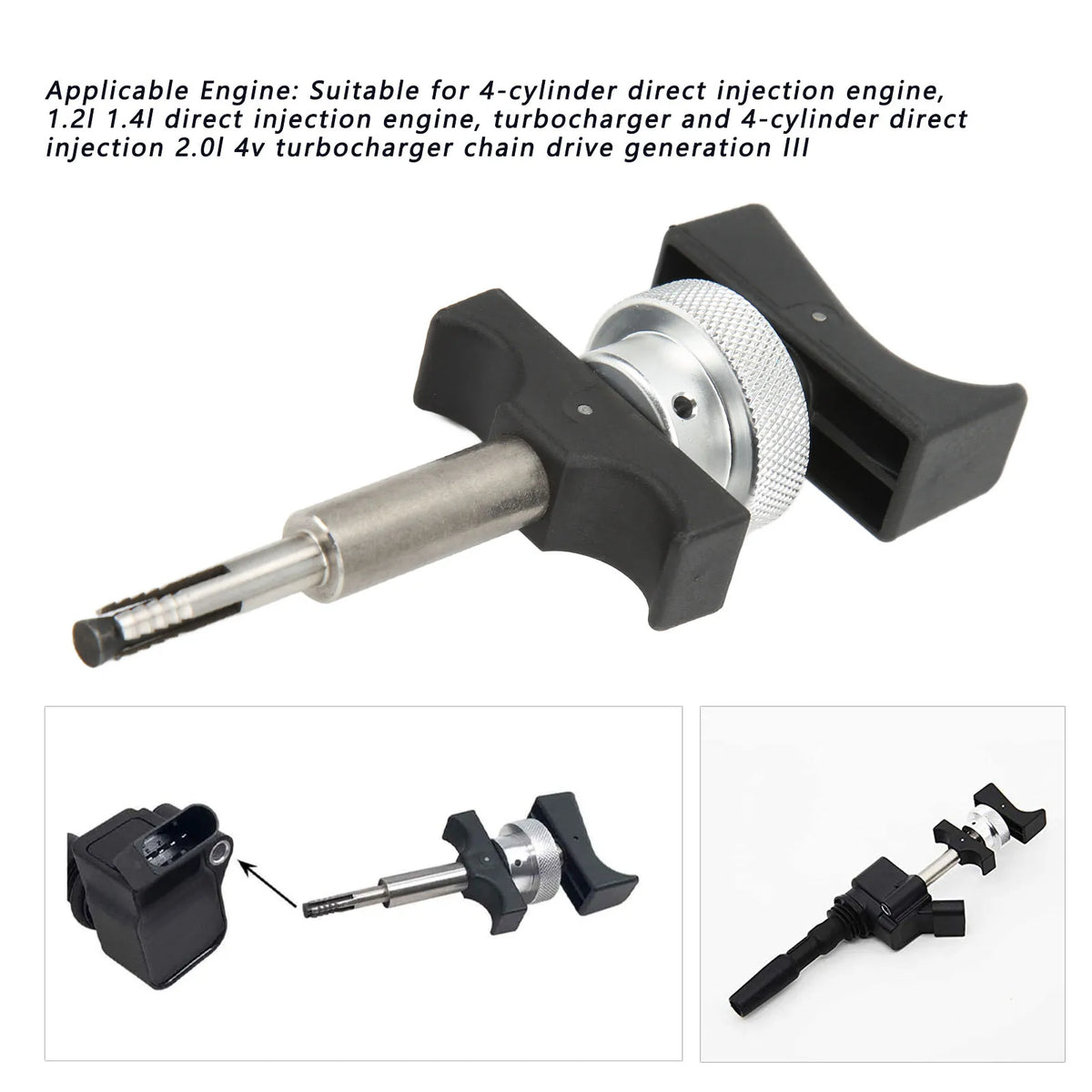 Ignition Coil Puller Removal Tool Carbon Steel ABS Nonslip Comfortable Grip Replacement for Seat Ignition Coil Puller Tool
