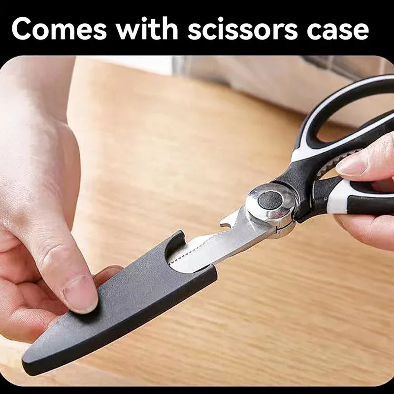 Multifunction Stainless Steel Kitchen Tools Strong Home Vegetable Chopping Chicken Bone Fish Food Scissors Multi-Purpose Tool