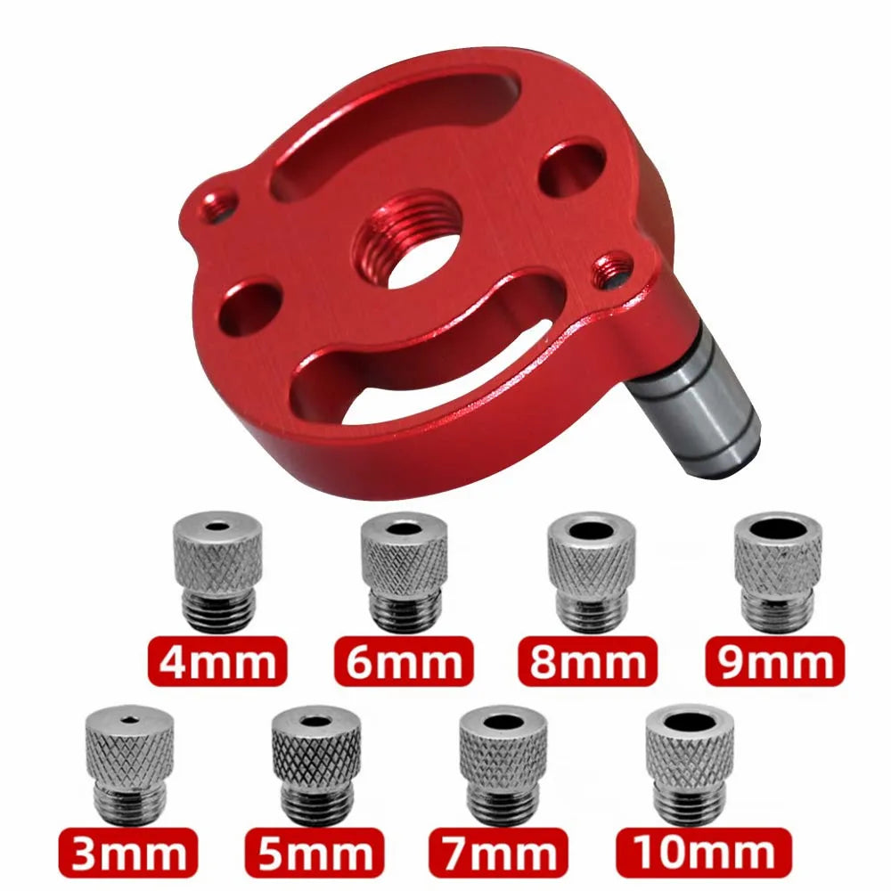 3-10mm Dowel Jig Kit - Self Centering Drill Guide Locator with 8 Steel Bushing -Woodworking Aluminum Alloy Hole Puncher