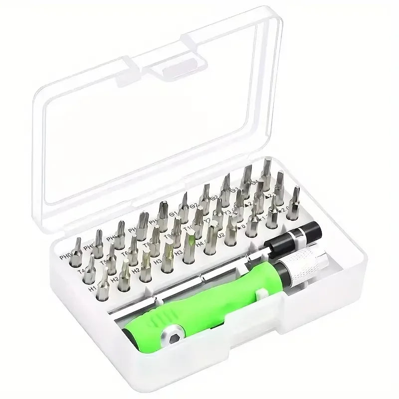 32 In 1 Screwdriver Set Magnetic Precision Screwdriver Bits Repair Torx Ratchet Screw Driver For Phone Laptop Non-slip Hand Tool