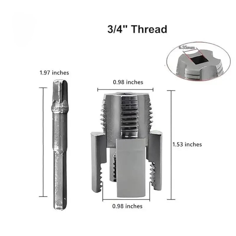 1Pc Pipe Thread Cutting Tool Integrated Internal & External Pipe Threading Tool Electric Drill Compatible PVC Pipe Threader Kit