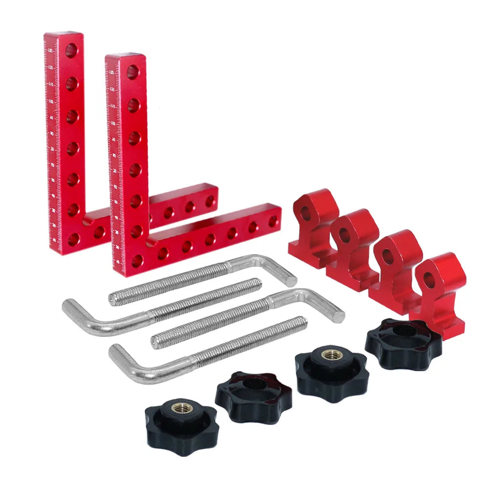 2Pc 90 Degrees L-Shaped Auxiliary Fixture Splicing Board Positioning Panel Fixed Clip Carpenter's Square Ruler Woodworking Tool