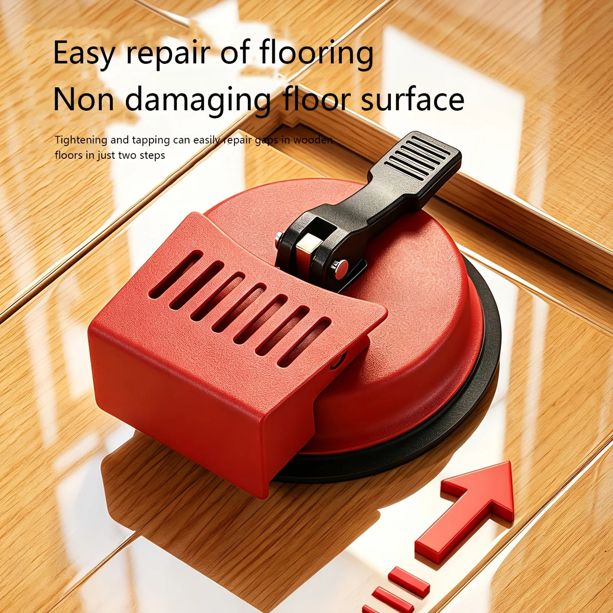 Heavy Duty Floor Gap Fixer Tool with Suction Cup, Industrial Grade Laminate Flooring Repair Kit for Vinyl Plank & Wood Floors