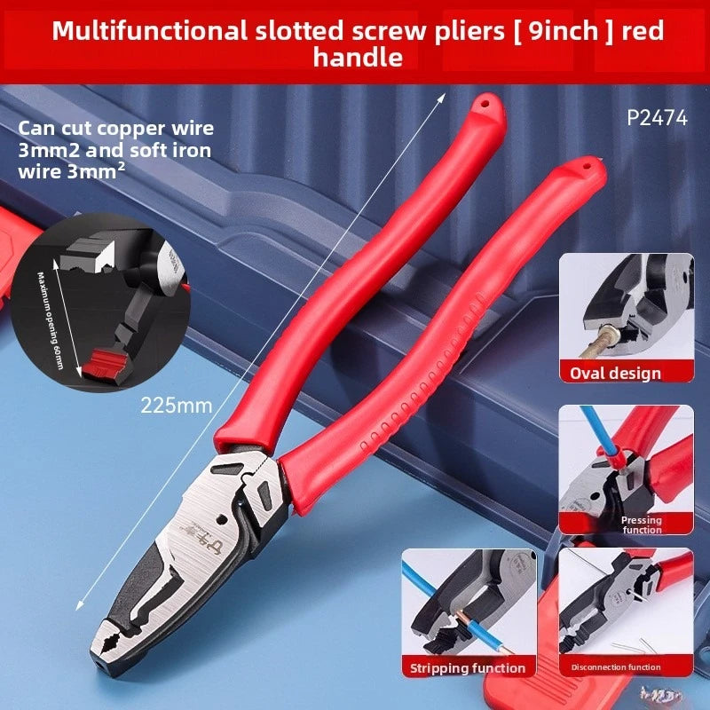 Industrial Grade Multifunctional Sliding Tooth Screw Pliers - Imported Water Pipe Maintenance Hardware Tool