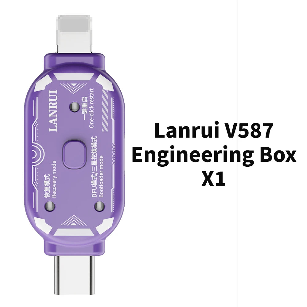 Lanrui V587 Dual-port Engineering Box One Key Enter DFU Bootloader Recovery Mode for IOS Android Phone Reflash Flashing Tools