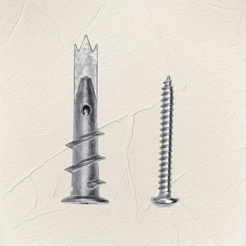 25Set of Diamond Coated Board Anchors Spiral Expansion Screws,Heavy Duty Metal Wall Anchors,Spiral Expansion Tube Screw,Embedded