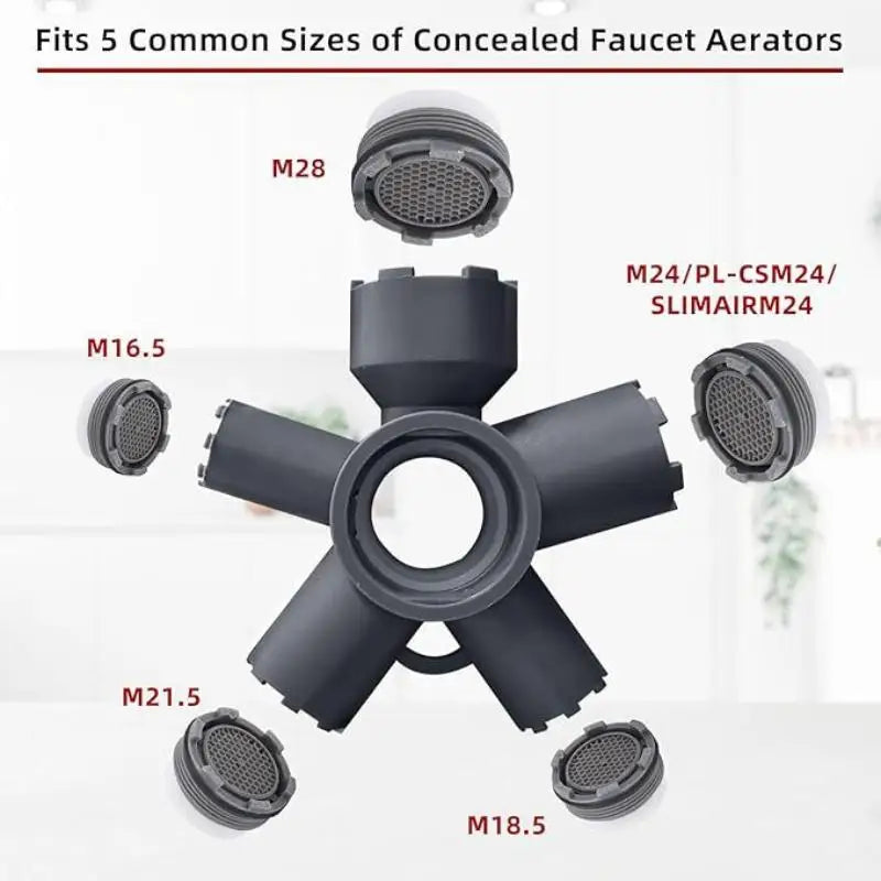 2026 NEW Multifunctional 10 In 1 Faucet Aerator Key 1Pcs ABS Removal Tool For Round Cut Edge Aerator With Housing Disassembly