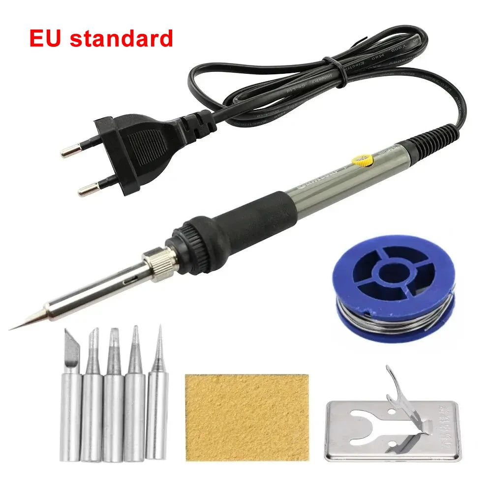 Adjustable Temperature Electric Soldering Iron 60W Electric Soldering Iron Welding Solder Repair Tool (Note Your Local voltage)