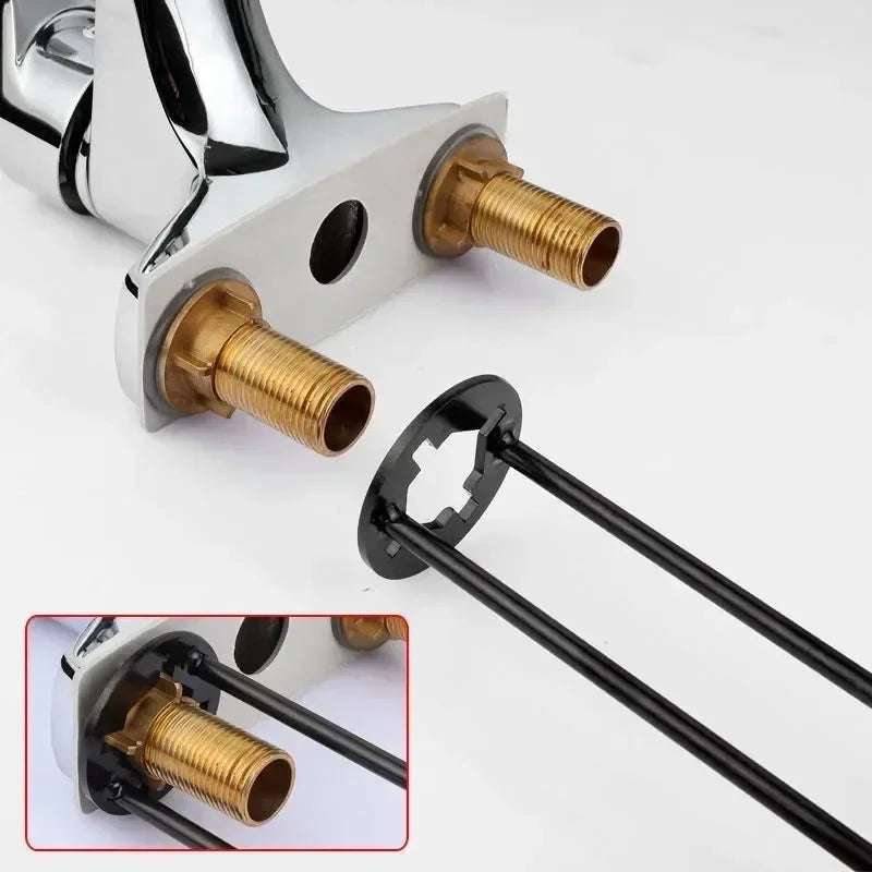 5-in-1 Sink Wrench Multifunctional Carbon Steel Faucet Key Plumbing Pipe Wrench Bathroom Kitchen Sink Repair Set Hardware Tools